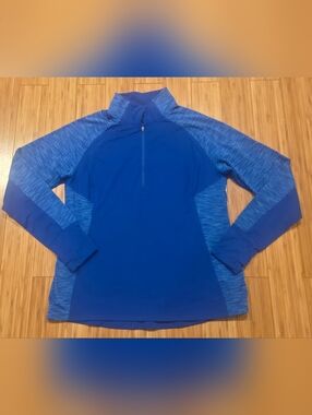 Danskin Now Blue Quarter-Zip Athletic Pullover